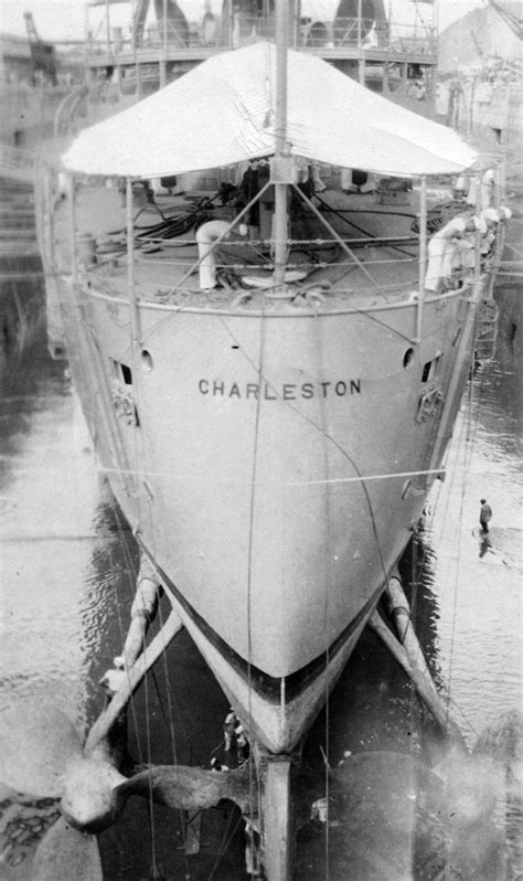 USS Charleston in dock