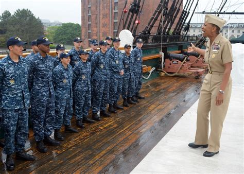 USS Constitution crew at work