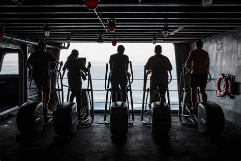 Gym and fitness center on the USS Eisenhower