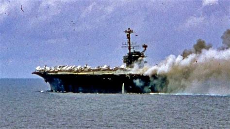  USS Forrestal Fire Photo