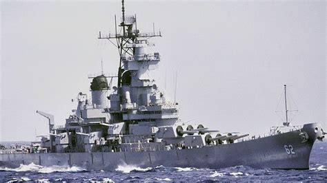 The USS New Jersey off the coast of Vietnam during the Vietnam War