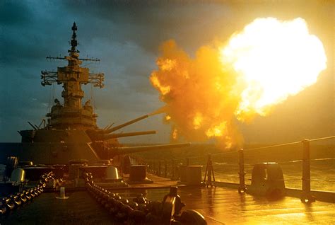 USS New Jersey Gunfire in Vietnam War