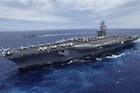 USS Nimitz during a replenishment-at-sea