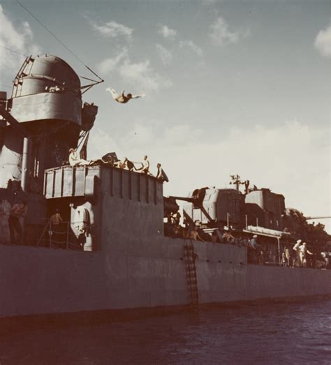 USS O'Bannon (DD-450) in the Pacific Ocean, 1943