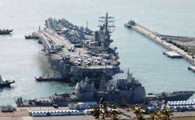 USS Ronald Reagan in action