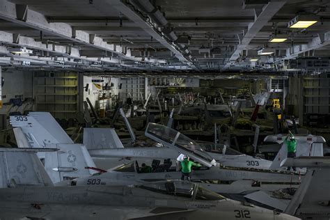 USS Ronald Reagan hangar bay