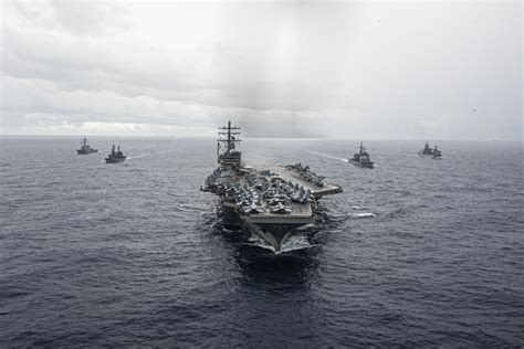 USS Ronald Reagan with Japanese and Australian navies