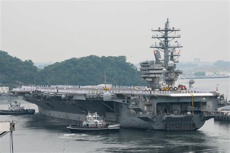 USS Ronald Reagan docked at Yokosuka Naval Base