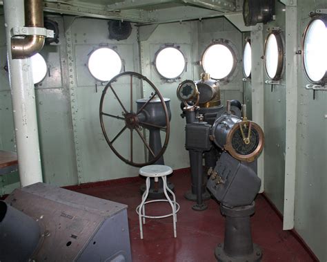 Image of the USS Texas Battleship's bridge