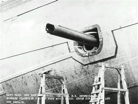 Image of the USS Texas Battleship's torpedo tubes