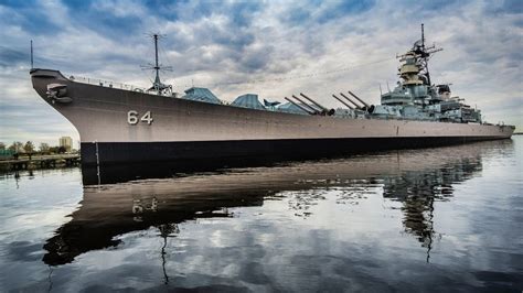 The USS Wisconsin's 16-inch gun turret