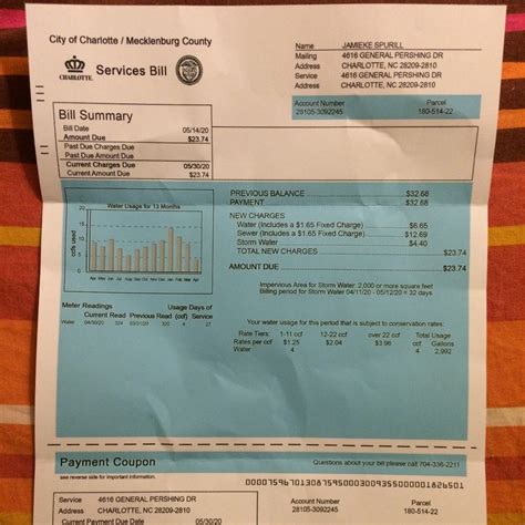 Utility Bill with Zip Code