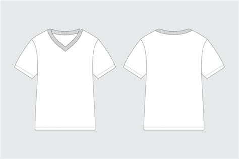 V-neck t-shirt template