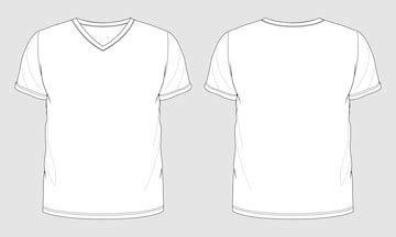 V-Neck Tee Template Design