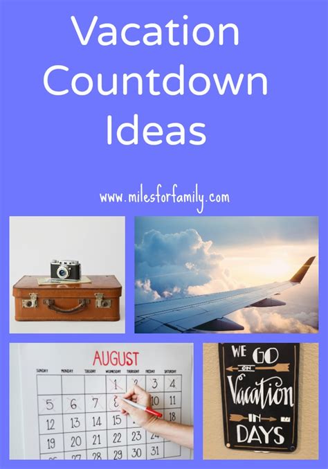 Culture vacation countdown ideas