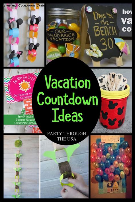 Food vacation countdown ideas