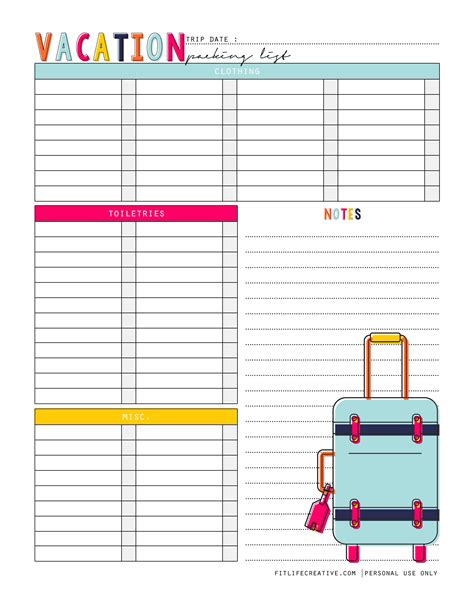 Vacation Planner Template