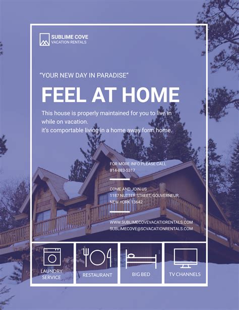 Vacation Rental Flyer Template Sample