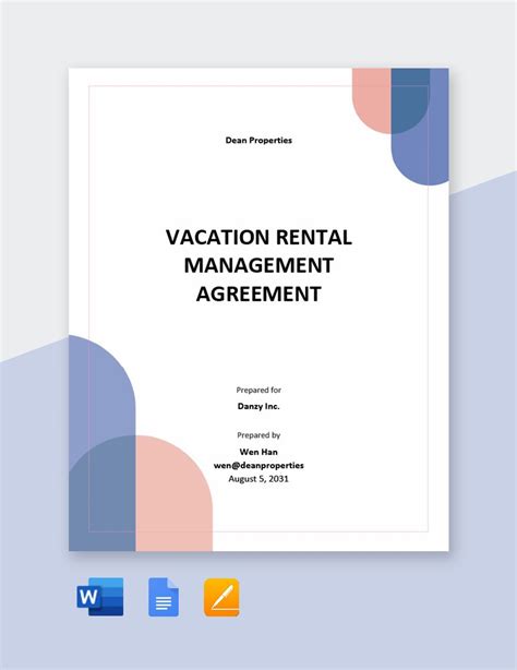 Vacation Rental Property Management Template