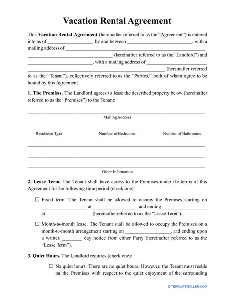 Vacation Rental Template 1