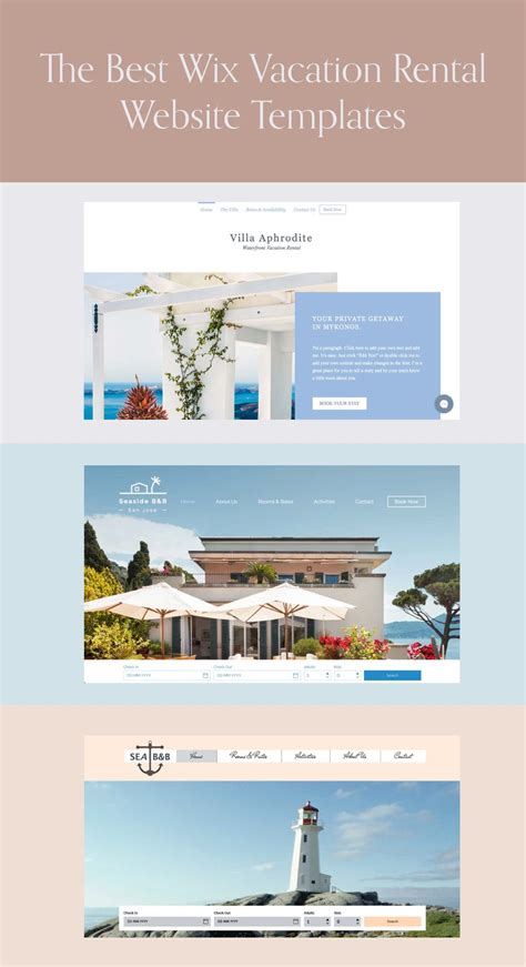 Vacation Rental Wix Template