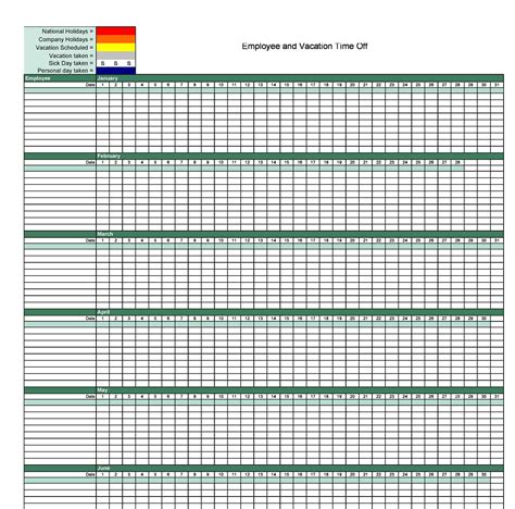 Vacation Tracker Excel Template 2024 Download Free