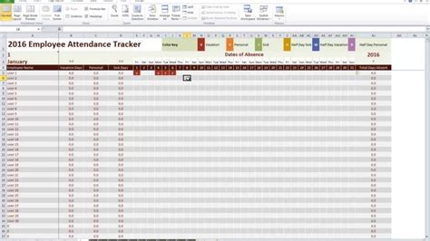 Vacation Tracking Macros Example