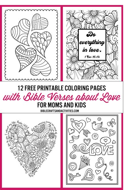 Valentine's Day Bible Verses Coloring Page