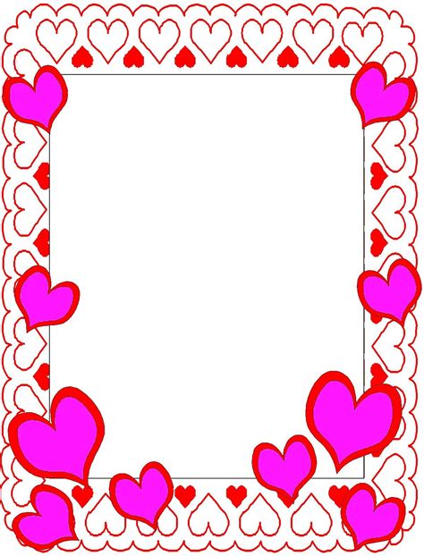 Valentine borders printable design example