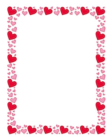 Valentine borders printable example 2