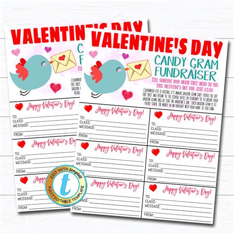 Bee Mine Valentine Candy Gram Template