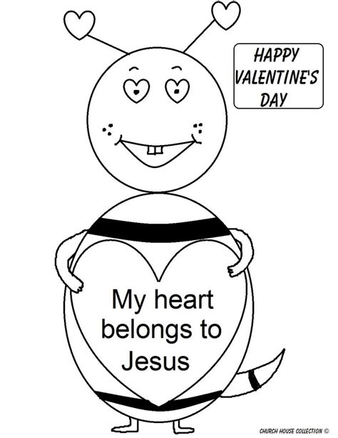 Religious Educational Valentine Coloring Pages