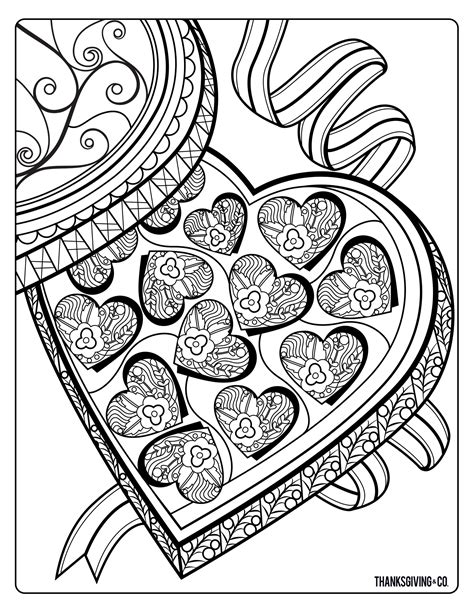 Valentine's Day coloring pages for adults