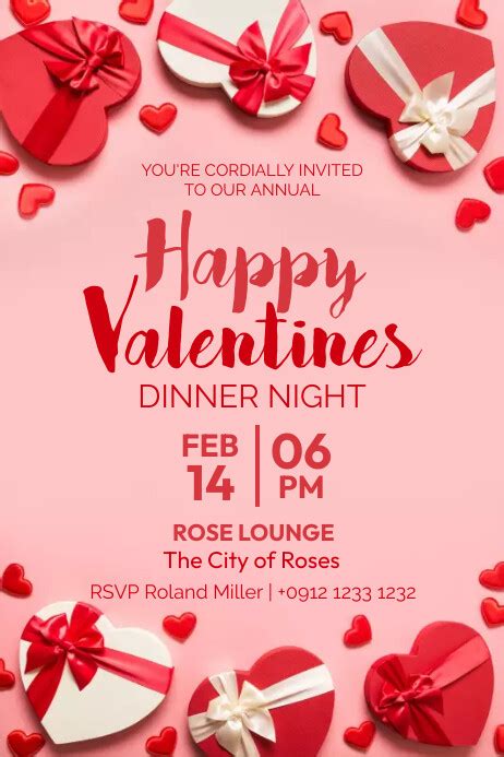 Valentine Dinner Invitation Templates