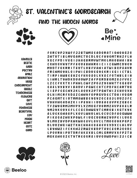 Valentine Gnome Word Search