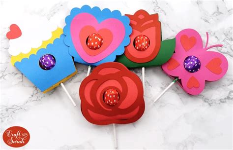 Valentine Lollipop Holder Printable Template