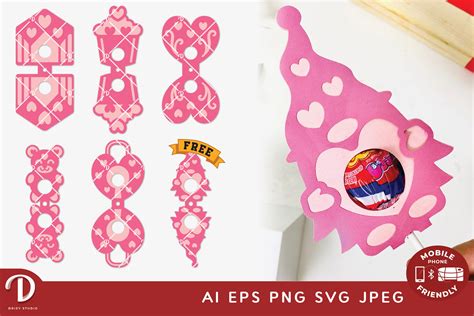 Valentine Lollipop Holder Template 6