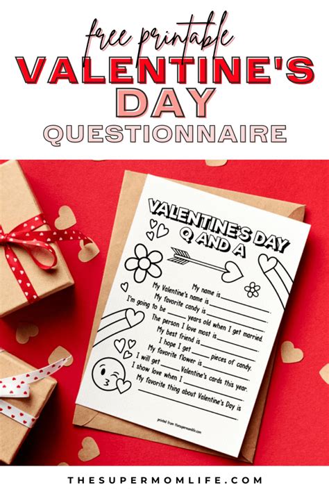 valentine questionnaire for kids