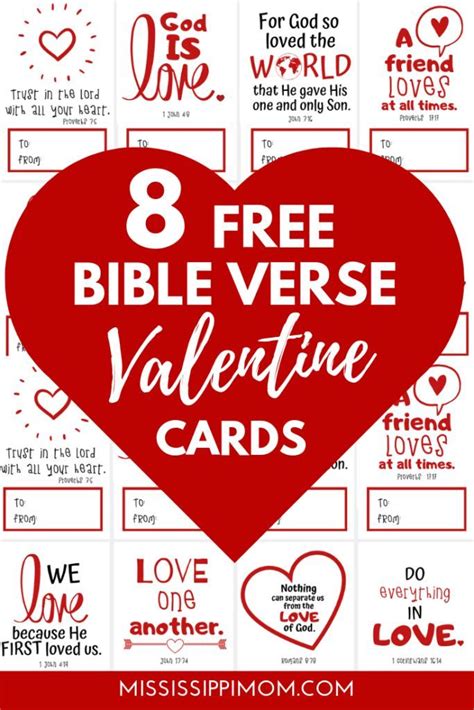 Valentine's Day Bible verse cards