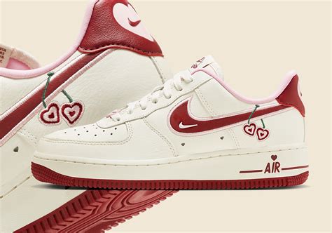 Valentine's Day Air Force Ones with heart-shaped designs