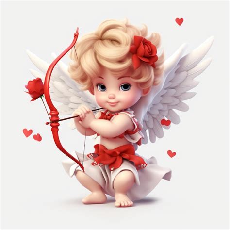 Cupid Valentine's Day PowerPoint Slide Template