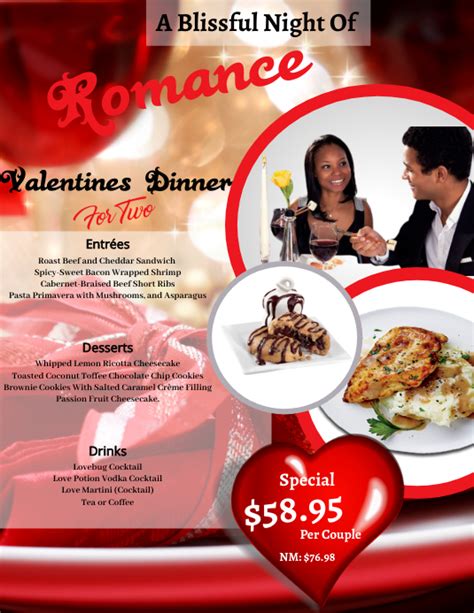 Valentine's Day Dinner Flyer