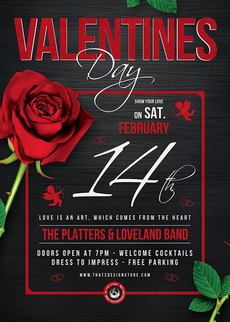 Valentine's Day Flyer Template 3