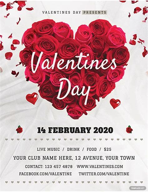 Valentine's Day Flyer Template Design Ideas