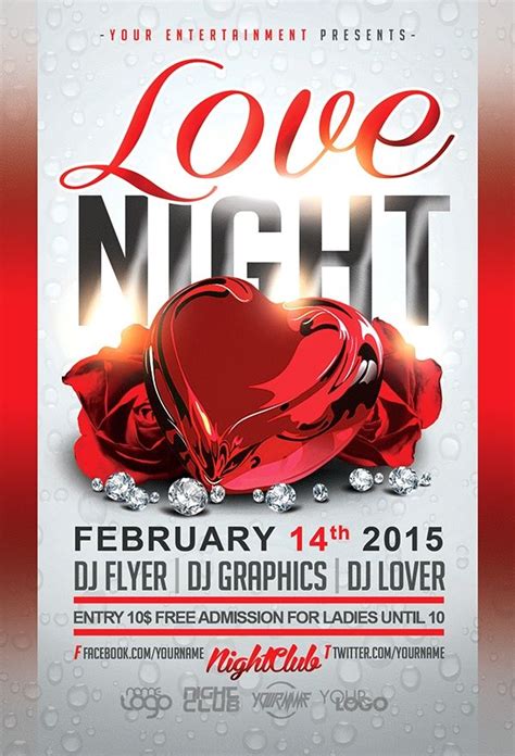 Valentine's Day Flyer Templates PSD