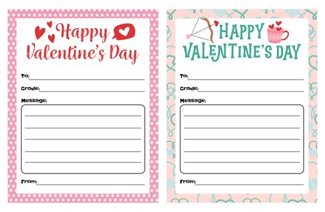 Valentine's Day Grams Template for School