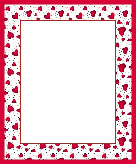 Valentine's Day Heart Border Printables