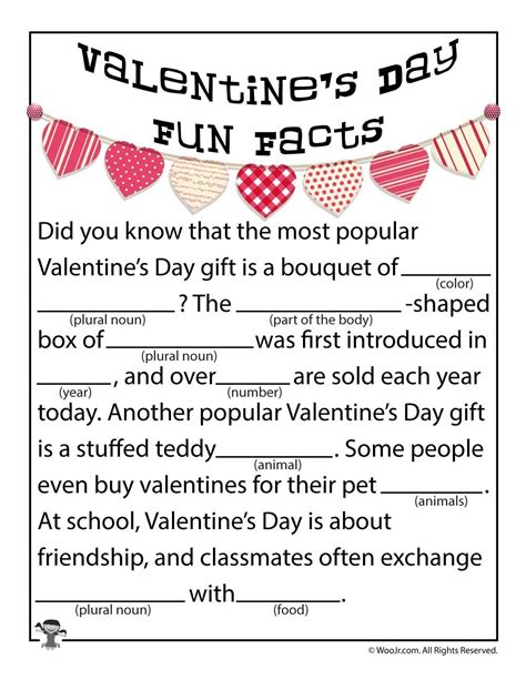 Valentine's Day Mad Libs Games