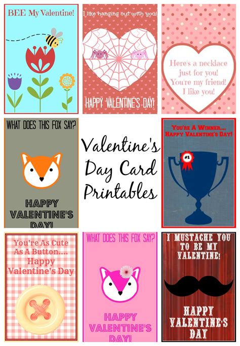 Valentine's Day printable cards for family