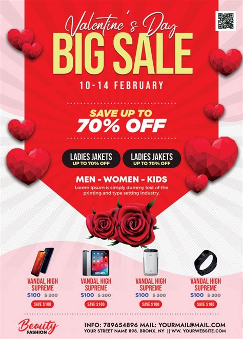 Valentine's Day Promotion Flyer Template 6